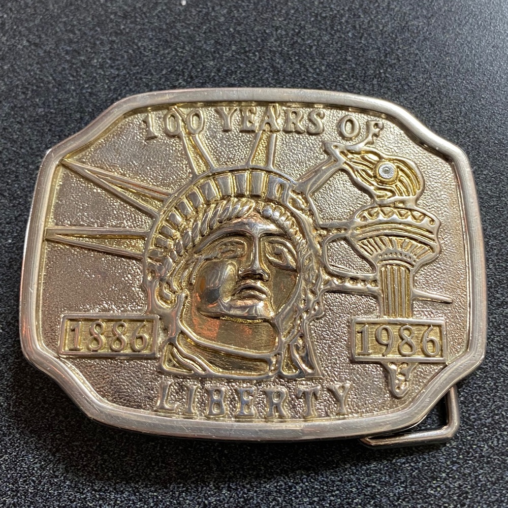 Statue of Liberty Two Toned  Belt Buckle